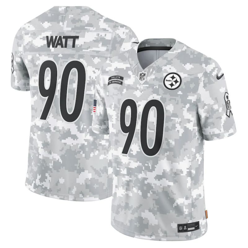 Men Pittsburgh Steelers #90 Watt Nike Arctic Camo 2024 Salute to Service Limited NFL Jersey->seattle seahawks->NFL Jersey